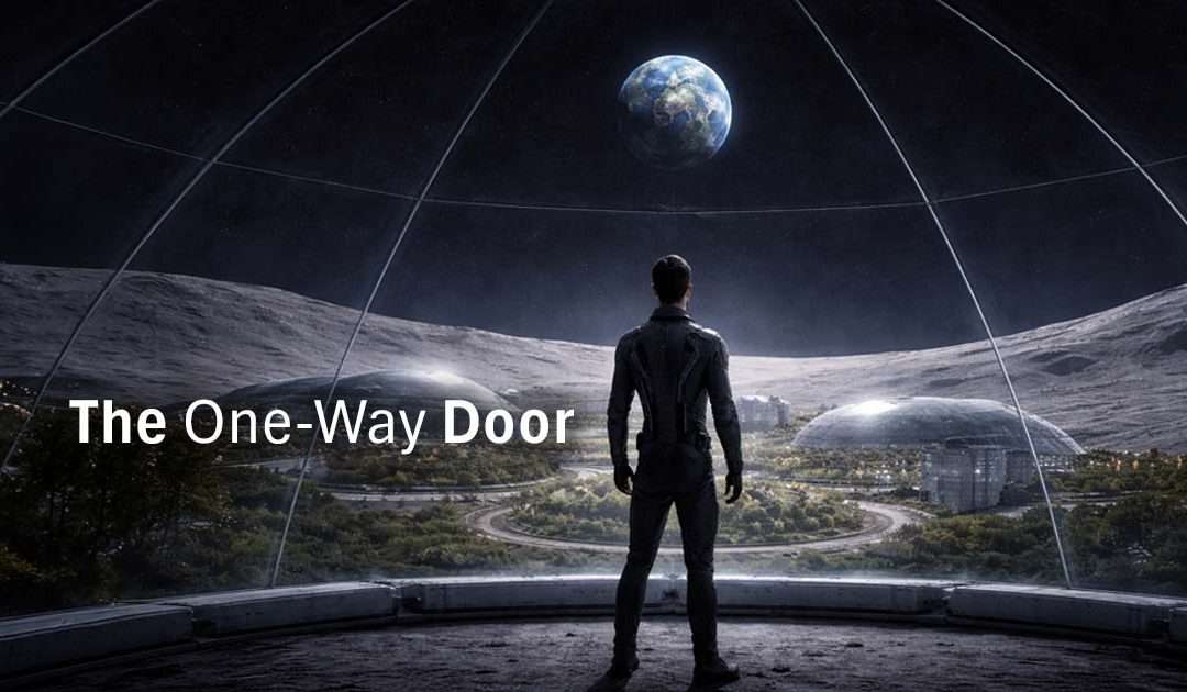 The One-Way Door: When humans stop visiting the Moon and start being from it